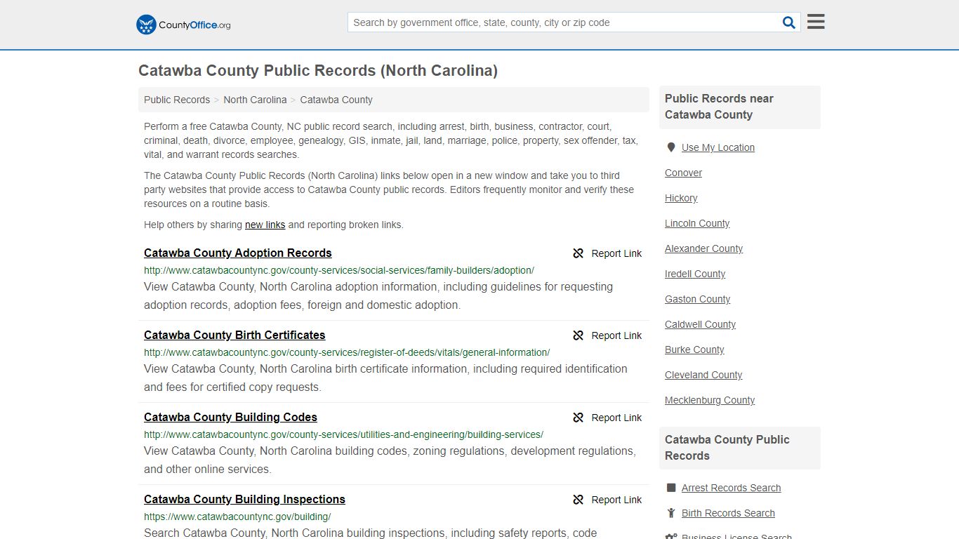 Public Records - Catawba County, NC (Business, Criminal ...