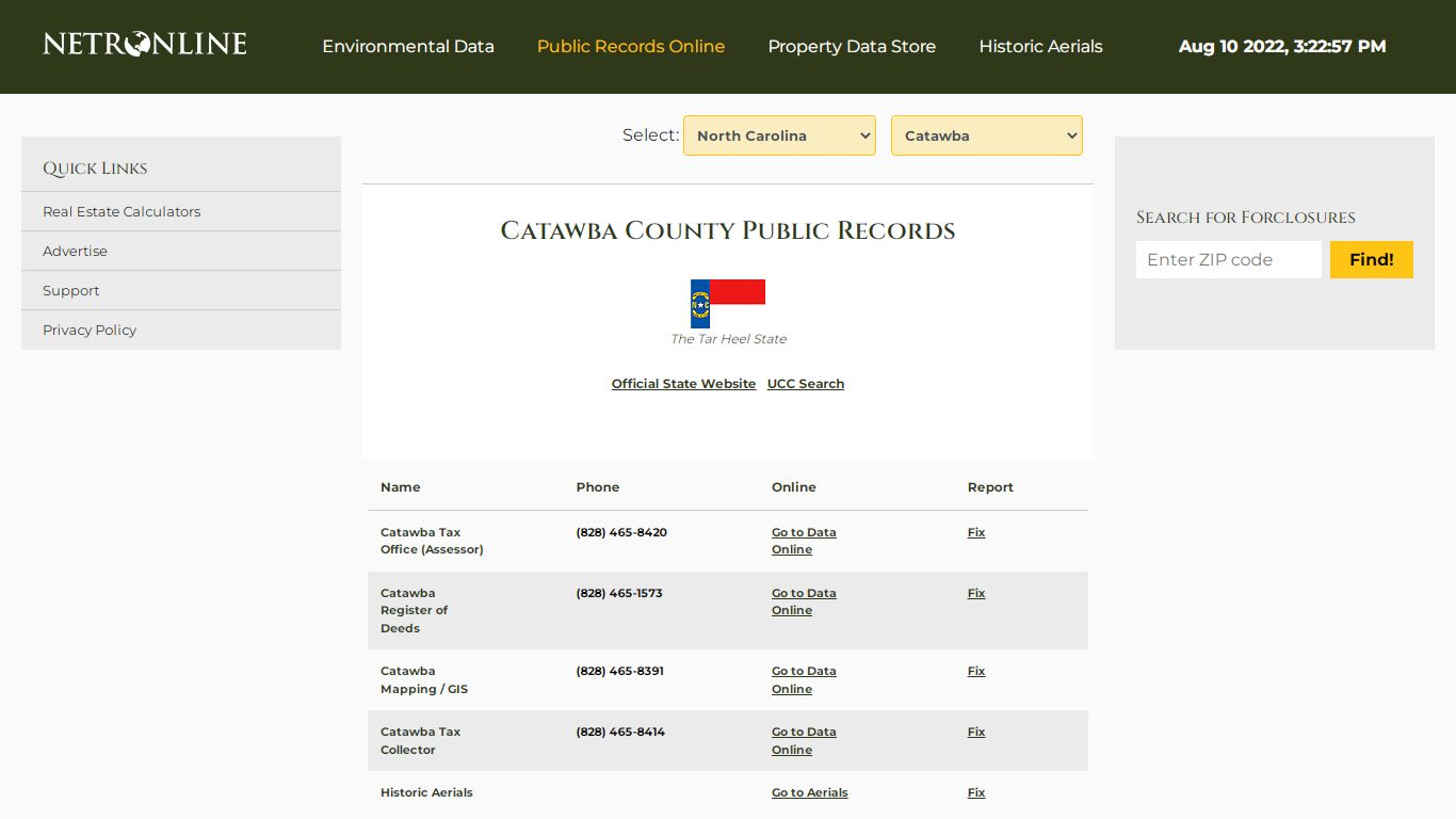 Catawba County Public Records - NETR Online • Catawba